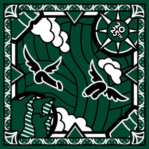 Stained Glass Screen Printed Bandana