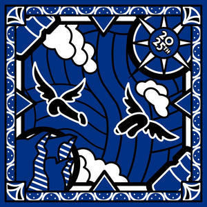 Stained Glass Screen Printed Bandana