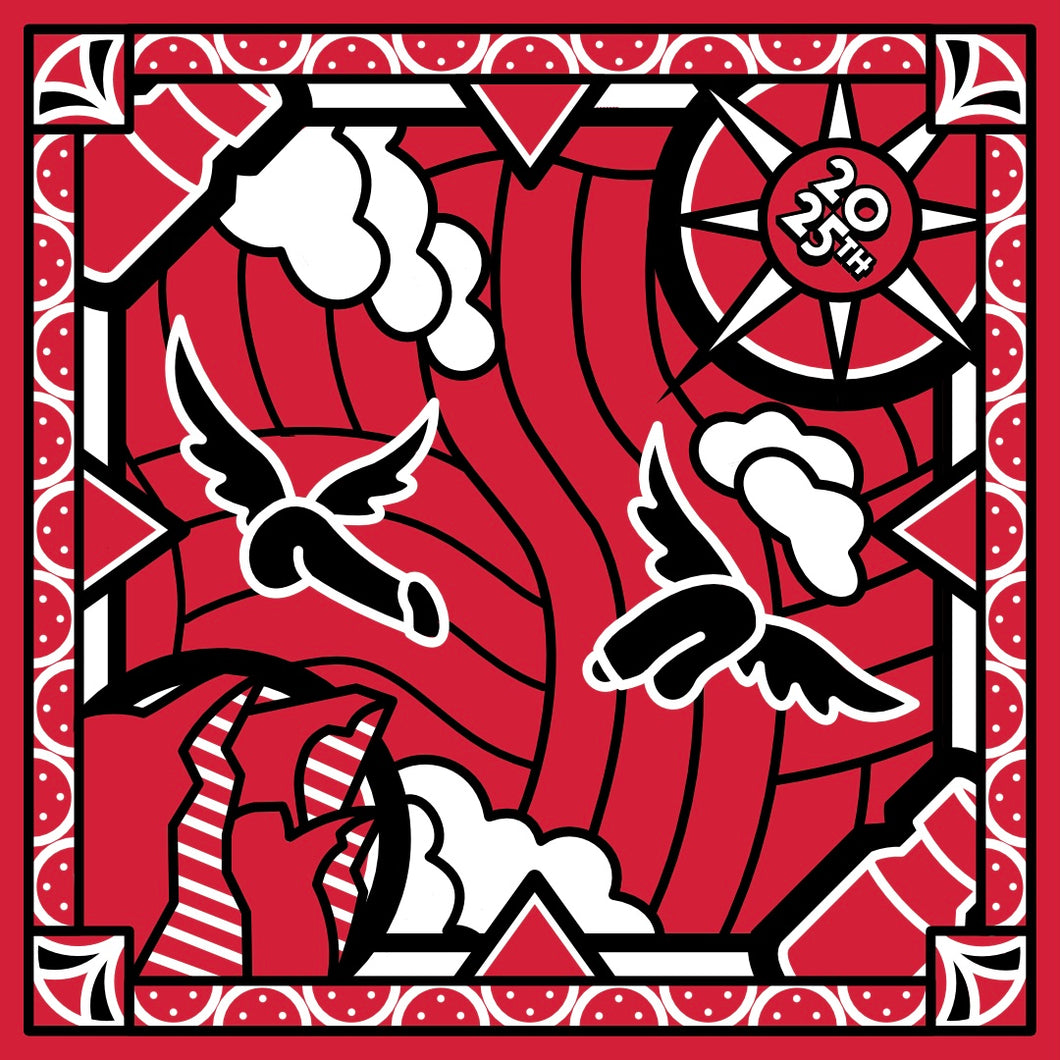 Stained Glass Screen Printed Bandana